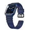 Curea Strap Triple pentru ceasuri Apple Watch SE / 8 / 7 / 6 / 5 / 4 / 3 / 2 / 1 (41/40/38mm), albastru