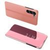 Clear view ružové puzdro na telefón Samsung Galaxy S23
