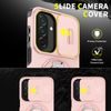 Camslide Stand Schutzhülle für Samsung Galaxy A27 - Integrierter Metallständer - Schiebbare Kameraabdeckung - Rosa
