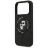 Karl Lagerfeld Siliconen Hoesje KC Body Ring - MagSafe geschikt - voor iPhone 17 Pro / 18 Pro - Zwart