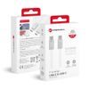 Cablu Forcell F-Energy USB-C - USB-C, QC4.0, PD, 3 A, 60 W, 1,2 m, alb