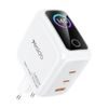 Yesido Ladegerät (YC114) mit TFT-Display - USB + 2x USB-C - GaN - 140W - Weiß