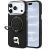 Karl Lagerfeld Leather Ring Stand 360 KC Pin MagSafe ümbris iPhone 17 Pro / 18 Pro – must