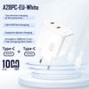 Dudao A28PCEU nabíječka 2x USB-C + kabel USB-C - USB-C, PD 45W GaN, bílá