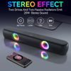 T-WOLF BT320 RGB Soundbar für PC und Gaming - Stereo Lautsprecher mit Bluetooth 5.0 - 7 RGB Beleuchtungsmodi
