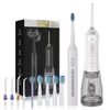 Σετ ηλεκτρικής sonic οδοντόβουρτσας και ασύρματου ιριγκάτορ στόματος 2 σε 1 (IPX7, 5 λειτουργίες, 300 ml), λευκό