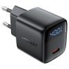 Acefast Oplader (A135) USB-C, GaN, PD 45W, LED-display, Zwart