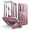 Dexnor 360 Kickstand Camprotector Husă pentru Samsung Galaxy A35, roz