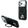Karl Lagerfeld Leather Ring Stand 360 KC Pin MagSafe ümbris iPhone 17 Pro / 18 Pro – must