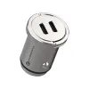Forcell F-Energy Mini nabíjačka do auta 2x USB-C, QC 3.0 30W, strieborná