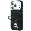 Karl Lagerfeld Leather Ring Stand 360 K Pin MagSafe ümbris iPhone 17 Pro Max / 18 Pro Max – must