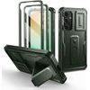 Dexnor 360 Kickstand Camprotector obal Samsung Galaxy S24 FE, zelený