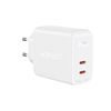 Acefast adapter 2x USB-C 40W, PPS, PD, QC 3.0, AFC, FCP, bel (A9 bel)