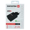 Swissten síťový adaptér smart IC 2x USB, 2.1A power, černý