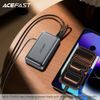 Acefast Powerbank (M34) 20.000 mAh - met Uitschuifbare USB-C Kabel - PD45W Snelladen - Grijs