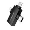 Borofone 3-in-1 Adapter (BV26D) USB 2.0 auf Lightning / USB-C / Micro-USB - Schwarz