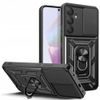 Samsung Galaxy A35 5G Hoesje - Tech-Protect CamShield Pro - met Camera Slider & 360° Ring Standaard - Zwart