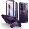Dexnor 360 Kickstand Camprotector obal Samsung Galaxy S24 FE, fialový