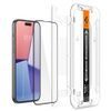 Spigen Glass.TR EZFit FC cu aplicator, Folie de sticlă securizată, iPhone 15 Plus, neagră