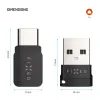 Alumínium adatblokkoló FIXED 2az1-ben, USB-C/C és USB-C/A, fekete