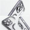iPhone 17 Pro / 18 Pro dėklas – Electro Mag Cover su MagSafe – juoda