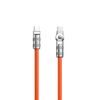 Dudao Angled kabel otočný o 180°, USB-C - USB-C, 120 W, 1 m, oranžový
