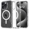Tech-Protect Flexair Hybrid z MagSafe, iPhone 16 Pro Max, brokatowa przezroczysta