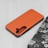 Eco Leather View Case, Samsung Galaxy S25, oranžové