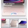 Dexnor billentyűzet tok, Samsung Galaxy Tab S7+ / S7 FE / S8+ / S9+ / S9 FE+, rózsaszín