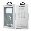 Karl Lagerfeld IML Peekaboo Print Case für iPhone 17 Pro / 18 Pro - MagSafe kompatibel mit Metallrahmen - Schwarz