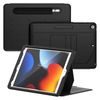 JP mágneses bőr táblagép tok, iPad 10.2 2019 / 2020 / 2021 (iPad 7 / 8 / 9), iPad 10.5 (2018), iPad Air 3 10.5 (2019), fekete színű.