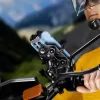 Držák na řídítka motocyklu s antivibračním systémem pro motorku, čtyřkolku a skútr, černý