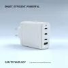 FIXED GaN hálózati töltő, 3x USB-C + USB, PD 3.0, 120W, fehér