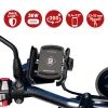 Kewig 360° Motociklistični držalo za telefon z polnjenjem 36 W, USB-C, črn