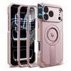 Dexnor MagSafe 360 Kickstand Case für iPhone 17 Pro Max / 18 Pro Max mit Kameraschutz - Rosa