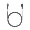 Forcell Carbon Cable, USB-C - USB-C, 3.0 QC, Power Delivery PD60W, CB-02C, negru, 1 metru