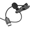 Borofone BFK11 Elegant kravatový mikrofón, USB-C, čierny