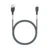 Καλώδιο Forcell Carbon, USB A - Lightning, 2,4A, CB-01A, μαύρο, 1 μέτρο
