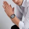 Tech-Protect Nylon PRO szíj, Apple Watch 4 / 5 / 6 / 7 / 8 / 9 / SE / Ultra 1 / 2 (42 / 44 / 45 / 49 mm), fekete és narancssárga