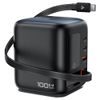 Acefast Desktop Ladestation Z10 für Laptop, Tablet, Smartphone - 3× USB-C, USB-A, GaN PD 100W, ausziehbares USB-C Kabel - Schwarz