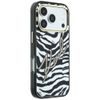 iPhone 17 Pro / 18 Pro ümbris – Karl Lagerfeld HC MagSafe IML Signature Zebra Glitter Gold – must