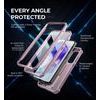 Dexnor 360 Kickstand Camprotector Husă pentru Samsung Galaxy A35, roz