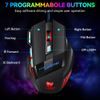 Mouse Gaming RGB T-WOLF M1, 2400 DPI, 7 pulsanti, ergonomico, retroilluminato, USB