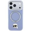 Karl Lagerfeld Leather Ring Stand 360 K Pin MagSafe ümbris iPhone 17 Pro Max / 18 Pro Max – sinine