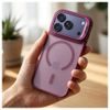iPhone 17 Pro / 18 Pro dėklas – Forcell F-Protect Shadow Stand Premium MagSafe su stovu – raudona