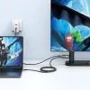 Καλώδιο ER POWER Displayport USB-C - HDMI, PD 100W, 4K/60Hz, 2m, μαύρο