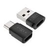 Alumínium adatblokkoló FIXED 2az1-ben, USB-C/C és USB-C/A, fekete