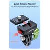 LanParte PMH-C3 supporto telescopico per fotocamere 360° e action cam per moto, 1,5 m, fissaggio a 3 punti, sistema a sgancio rapido