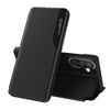 Eco Leather View Case Schutzhülle für Samsung Galaxy A27 5G - Kunstleder Flip Case mit Standfunktion - Schwarz