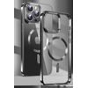 Swissten Clear Jelly MagStick Metallic, iPhone 15 Pro Max, černé